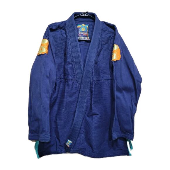 Inverted Gear Panda Brazilian Jiu Jitsu Kimono Adult Sz A2 Medium/ LRG Blue - Picture 1 of 13